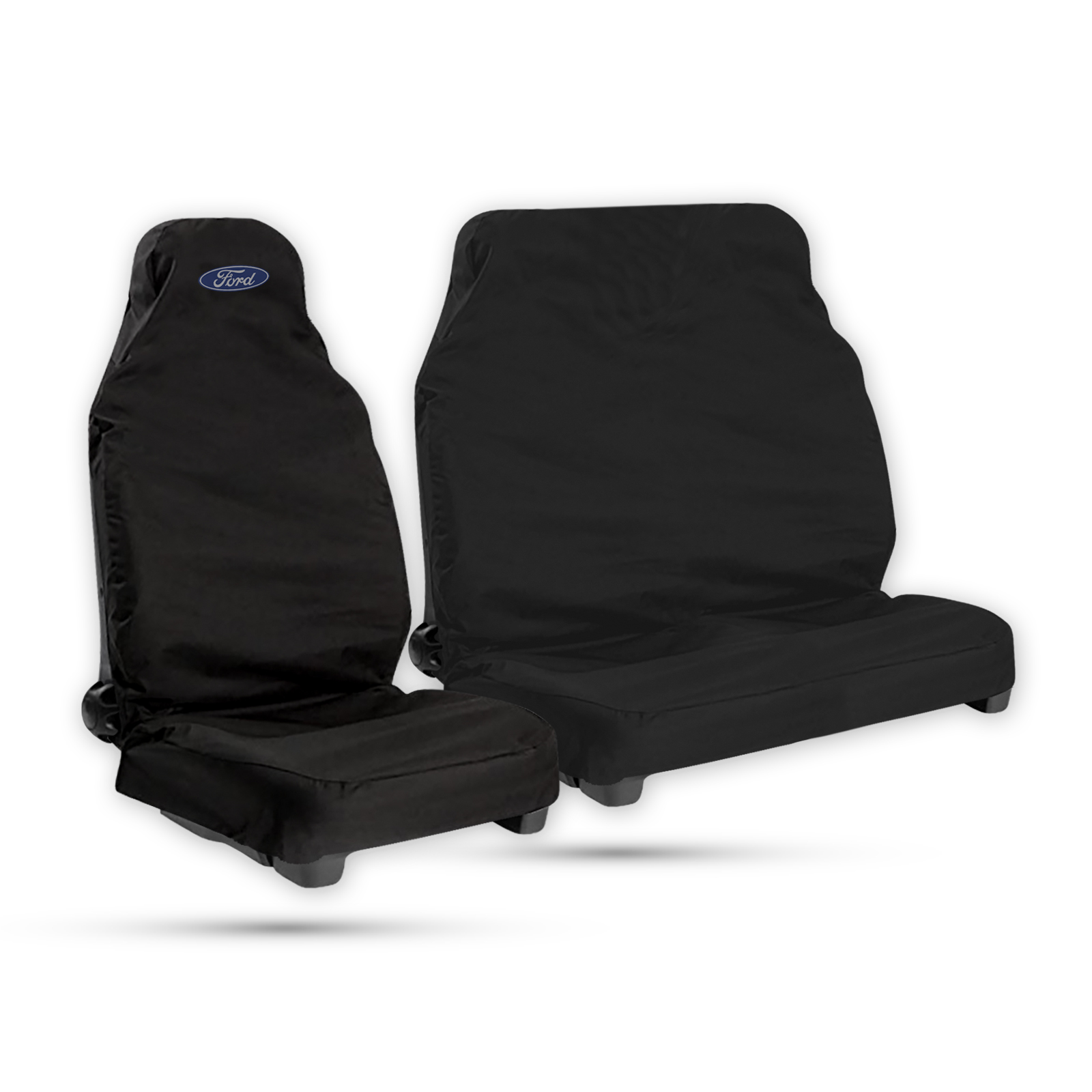 For Ford Transit Connect Van 2+1 Seat Cover Waterproof Black Drivers