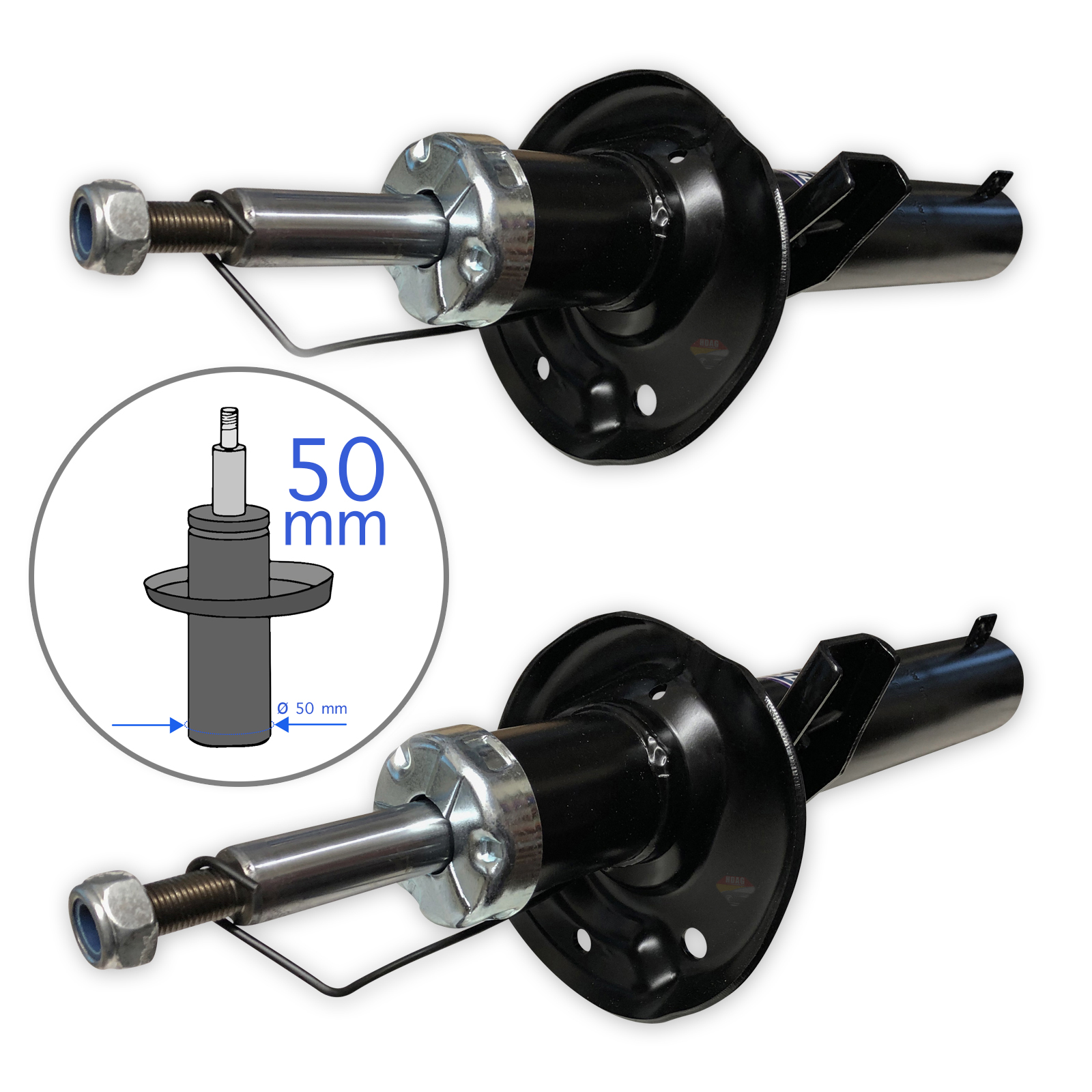 For Vw Golf MK5 2003>2009 2x Front Suspension Strut Shock Absorber